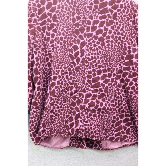Susan Graver Animal Print Corduroy Blazer-Size 1X-Pockets - Picture 11 of 12